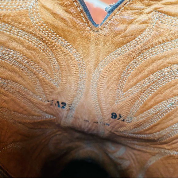 Wrangler | Vintage WB Masterson Special Edition Brown Cowboy Boots 9.5 - Picture 7 of 8